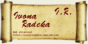 Ivona Radeka vizit kartica